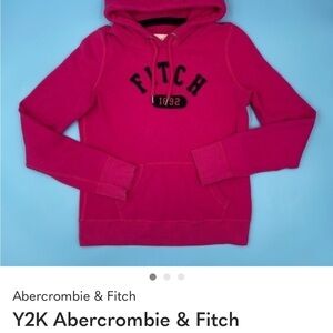 Y2K Abercrombie & Fitch Pink/Dark Blue Hoodie